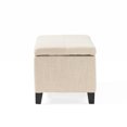 thumbnail image 5 of Noble House James Fabric Storage Ottoman, Light Beige, 5 of 13