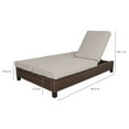 Better Homes & Gardens Brookbury Outdoor Double Chaise Lounge, Beige Seats 2
