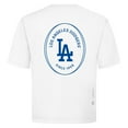 thumbnail image 3 of Men's Levelwear White Los Angeles Dodgers Register Oversized Luxe Signature Knit T-Shirt, 3 of 3