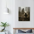 thumbnail image 3 of JEUXUS Jesus and Lamb Canvas Wall Art Jesus Running After Lost Lamb Picture Wall Art Canvas Print Christian Home Decor 16x20 inch, 3 of 4