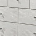 thumbnail image 2 of Benjara Dresser with 7 Drawers and Textured Pattern, White, 2 of 5