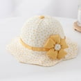 thumbnail image 3 of LNMQLPDBS Girls Summer Hats for Kids Flower Printed Sun Protection Ruffle Shade Hat with Big Flower Fisherman Hat Infant Floppy Hat One Year Old Girl Birthday Gifts Outdoor Holiday Tourism Sun Hat, 3 of 4