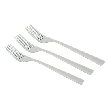 Mainstays Chiazza Stainless Steel Everyday Dinner Fork, 3 Piece Set, Silver