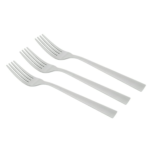 Mainstays Chiazza Stainless Steel Everyday Dinner Fork, 3 Piece Set, Silver