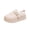 White, variant on Women’s Fleece Lined Platform Mule Clogs, Buckle Strap Slip On Winter Slipper Shoes, Faux Suede Warm Backless Flats White 5.5-6.5(40)