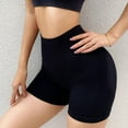 thumbnail image 5 of Women's High Waist Workout Shorts Ribbed Acid Wash Butt Lifting Tummy Control Ruched Booty Yoga Short Pants Sports Shorts, 5 of 9