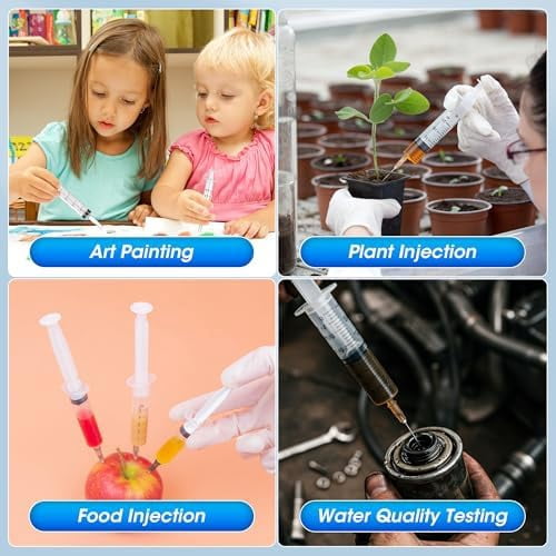 150 ml Large Syringe for Liquids, Syringe Without Needle, for Thick Liquids, 3 Pack Individually Wrapped