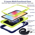 thumbnail image 3 of Shockproof Case for iPad (A16) 11th Generation 11 inch 2025, Heavy Duty Rugged Cover, Built-in Kickstand & Hand Strap & Shoulder Strap, 3 of 9
