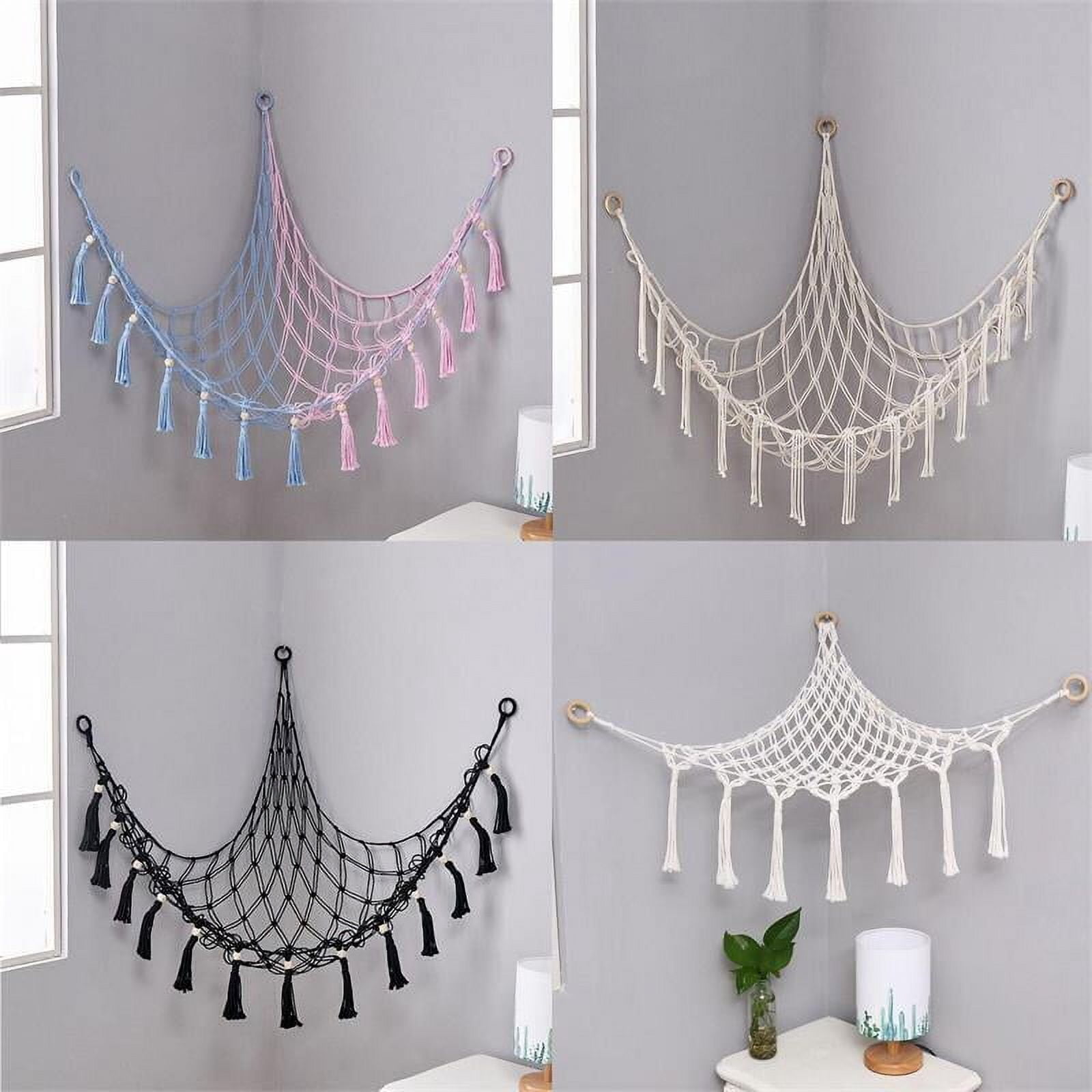 Kids Toy Hammock Cuddly Soft Storage Mesh Net for Teddy Bear Bedroom Nursery