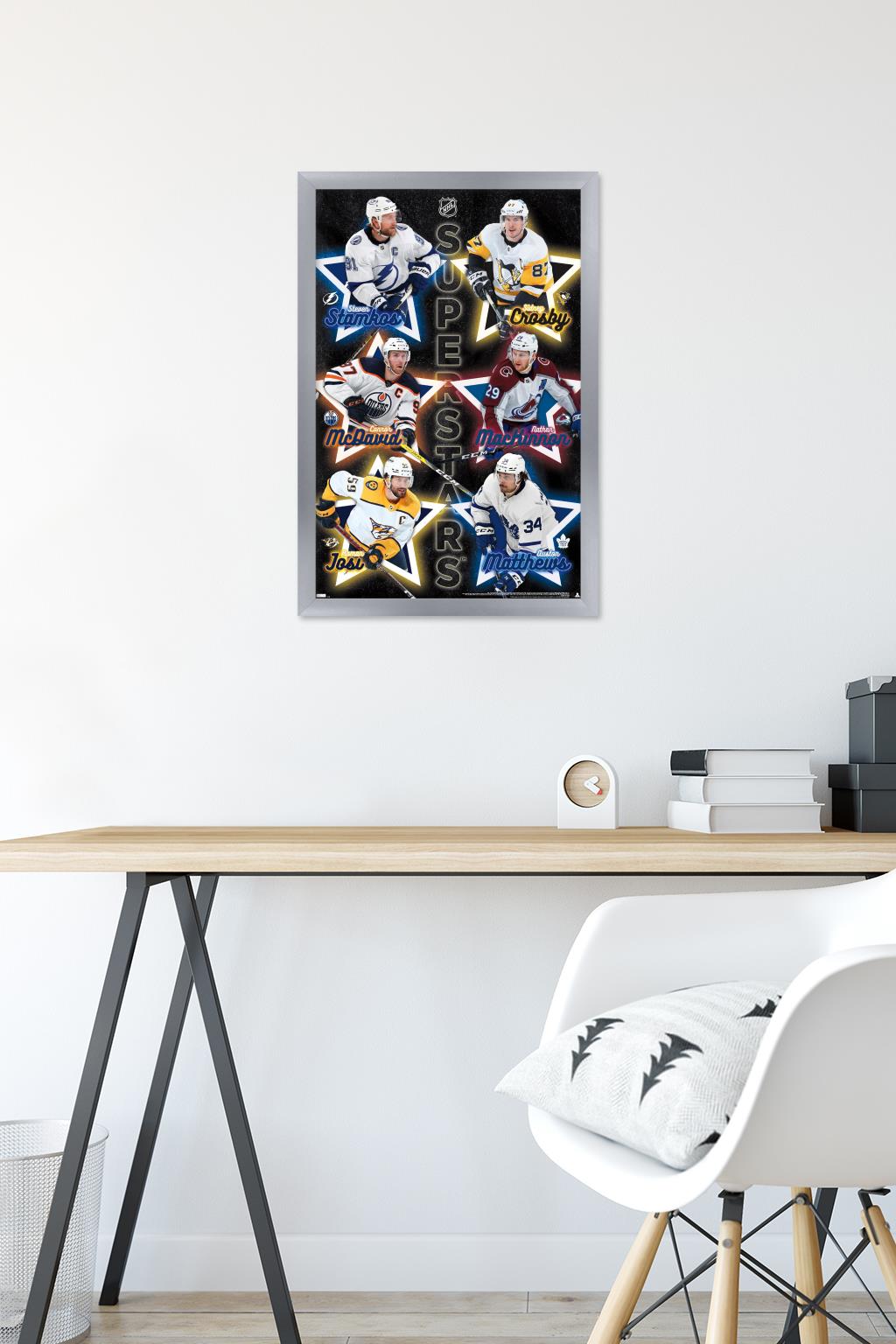 NHL League - Superstars 22 Wall Poster, 14.725" x 22.375" Framed