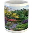 thumbnail image 1 of Taza tropical, escena de isla exótica, palmeras, exploración de verano, taza de café de cerámica para bebidas de té y agua, 11 oz, verde agua, 1 of 4