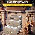 thumbnail image 2 of QinaQin Outdoor Kitchen Drawers, 24 Inch Stainless Steel Flush Mount BBQ Drawers with Grooved Handle, 2 of 7