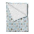 thumbnail image 2 of Brown and Blue Soft Flannel Fleece Blanket, Twirls Vortex Design Geometric Curved Lines Hypnotic Elements, Cozy Plush for Indoor and Outdoor Use, 60" x 80", Pale Blue Mustard Umber, by Ambesonne, 2 of 5