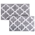 thumbnail image 3 of Somerset Home 2 Piece Bathroom Rug Set - 41x24.5 Inch and 34x21 Inch 100% Cotton Bath Mats (Silver), 3 of 4