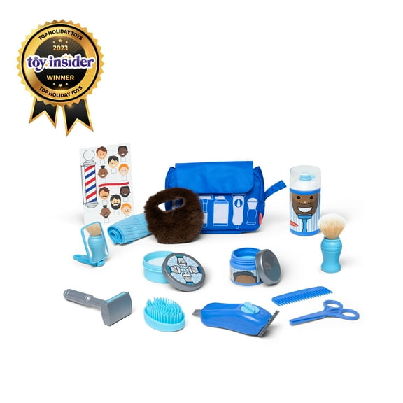 Melissa & Doug Barber Shop Pretend Play Set Shaving Toy for Boys and Girls Ages 3 