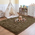 thumbnail image 4 of Pentantan 5ft x 8ft Shag Area Rugs, Fluffy Rug for Living Room Bedroom, Soft Plush Pile Indoor Carpet, Dark Green, 4 of 7