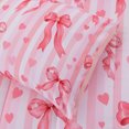 thumbnail image 6 of Btargot 5 Piece kids Comforter Set for Girl Stripe Bows Love Pink Bedding Set Bed-in-a-Bag, 6 of 8