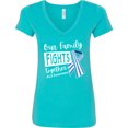 thumbnail image 3 of Inktastic Our Family Fights Together ALS Awareness Women's V-Neck T-Shirt, 3 of 5
