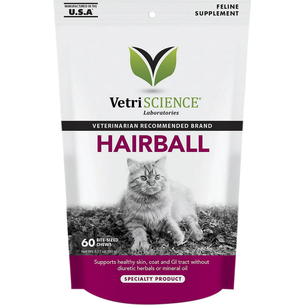 VetriScience Laboratories Hairball, Hairball Supplement for Cats
