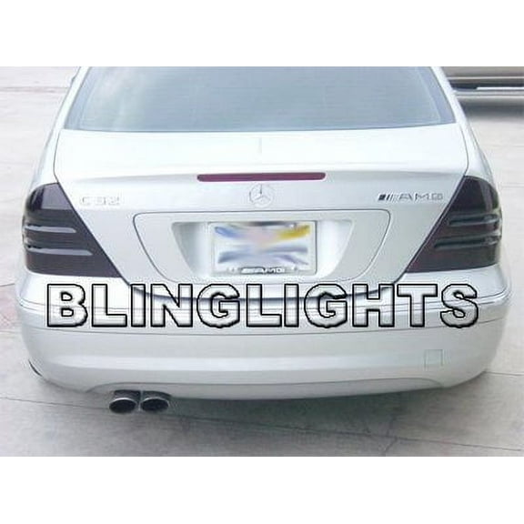 For The 2001 2002 2003 2004 Mercedes-Benz C240 Smoked Taillamps Taillights Tail Lamps Tint Film Overlays