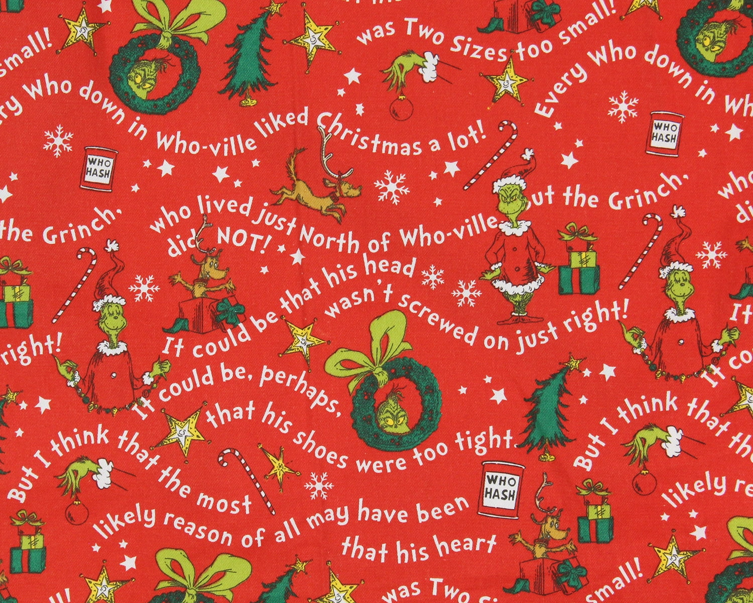 Dr Seuss's How The GRINCH Stole Christmas Storybook Icons Adult Kitchen Apron w/Adjustable Neck Strap For Baking Cooking