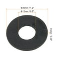 thumbnail image 2 of Uxcell M12 Nylon Flat Washer, 200 Pack 12mm ID 30mm OD 1.5mm Thick Sealing Spacer Gasket Ring, Black, 2 of 6
