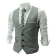DOPRISIC Big Tall Suit Vest Mens Suit Vest Blazer Xs Mens Tuxedo Vest