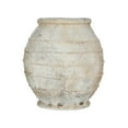 thumbnail image 3 of A&B Home Round Magnesium Flower Pot with Weathered White Finish and Ridged Texture - 17.5x17.5x18.5", 3 of 3
