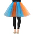 thumbnail image 1 of And Plaid Skirt Toddler Womens Button Pencil Skirt Pleated Tennis Dark Asymmetrical Ruffle Mini Womens Pleated Mini Women's Flowy Mesh Tutu For Casual Performance Play Blue S, 1 of 5