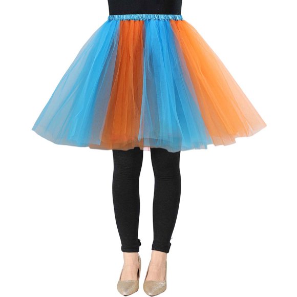 Maillots de Bain pour Femmes avec Jupes Jetables Jupes de Table Jupe Salopette Mini à Carreaux pour Femmes Jupe en Denim Jupe en Tulle Fluide pour Performance Décontractée Jeu Superposé Bleu m