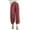 Red, variant on LUOGENLI Female Casual Pants Vintage Women's Lace Trimmed Linen Harem Pants Casual Loose Breathable Trousers for Summer Comfort Women Business Casual Pants Relaxed Fit Red L