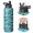 Excavator and Helicopter Blue Pattern, variant on Excavator and Dump Truck Blue Pattern Insulated Water Bottle with Straw, Vacuum Insulated Reusable Insulated Drink Bottle Built-in Carry Handle Gifts Ideas for Birthday Holiday Party