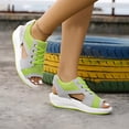 thumbnail image 5 of Open Toe Tennis Shoes, Contrast Paneled Cutout Lace-Up Muffin Sandals, Women Causal Summer Toe Platform Sneaker Sandals, 38, 5 of 6