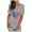 Gray, variant on Aayomet Plus Size Tops For Women Women's Short Sleeve Round Neck T Shirt Front Twist Tunic Tops Casual Loose Fitted,White L