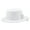 White, variant on Fedora Hats for Men Women, Wide Brim Flat top Hats Boater Hat, Pin and Hoop Decor Jazz Cap
