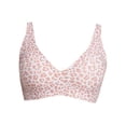 thumbnail image 2 of Qwertyu Jelly Bras for Women Seamless Deep V Push-Up Wireless Bra Leopard Print Supportive Womens Bralettes White Medium, 2 of 4