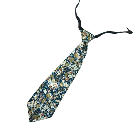 RYUJNDK Fashionable Butterfly Floral Print Tie with Adjustable Zippers for Campus Preppy and Casual Women Men Pre Tied Necktie