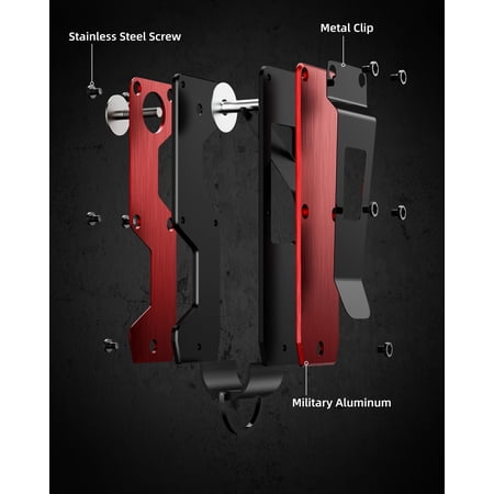 Brushed Red One Size Key Case Minimalist Key Organizer