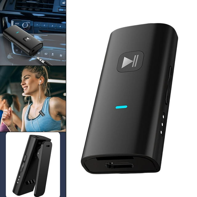 Mini receptor 5,0, con micrófono incorporado, adaptador de sonido de 3,5mm, para el kit AUX de coche, soporte de control fácil de sonido