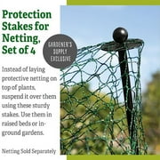 Gardener's Supply Company Garden Stake Netting Support | Heavy Duty Powder Coated Steel Frame Garden Fencing | Plant & Crop Protection from Wildlife | (Set of 4)