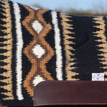 Professional s Choice Comfort-Fit SMX Air Ride Saddle Pad | Available in OrthoSport | Sizes 33 x 38 or 30 x 34 30&rdquo; x 34&rdquo; / Black/Tan / 1/2&rdquo; Core OrthoSport