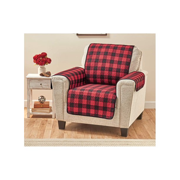 Buffalo Plaid Reversible Furniture Covers