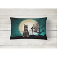 thumbnail image 2 of Carolines Treasures BB2270PW1216 Halloween Scary Beauce Shepherd Dog Canvas Fabric Decorative Pillow, 12H x16W,, 2 of 3