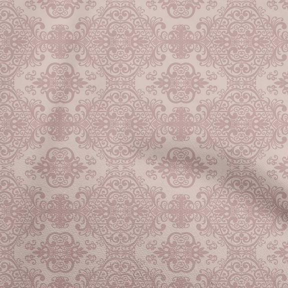 oneOone Polyester Spandex Dark Rose Brown Fabric Floral Sewing Material Print Fabric By The Yard 56 Inch Wide