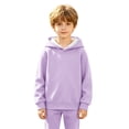 thumbnail image 5 of felwors Boys and Girls Oversized Hoodies Pullover Workout Sweatshirts for Teen Boys and Girls (Purple,8-10 Years), 5 of 7