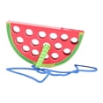 thumbnail image 3 of Juguete de madera con forma de fruta para enhebrar, juguetes Montessori, juguetes educativos con forma de fruta para enhebrar, juguetes para bebés Sandía, 3 of 9
