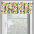 thumbnail image 2 of Ambesonne Colorful Window Valance, Sixties Hippie Flowers, 54" X 18", Multicolor, 2 of 5