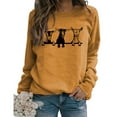 thumbnail image 5 of jjayotai Womens Funny Goats Graphic Sweatshirt, Cute Animal Print Farm Shirt Long Sleeve Crew Neck Comfy Pullover Tops Fall Winter, 5 of 5
