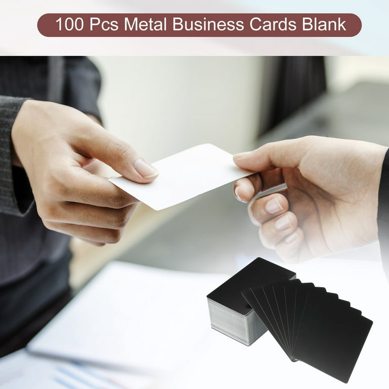 100pcs Transfer Thick Metal Business Cards Blank Business Cards Sublimation  Laser CNC Engraved Card For Office