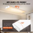 thumbnail image 3 of 4FT LED Wraparound Flush Mount Shop Light 50W 5500LM Adjustable 3000K 4000K 5000K for Kitchen Garage Office Laundry FCC, 3 of 7